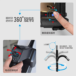 電動控制搖桿+觸屏虛擬搖桿